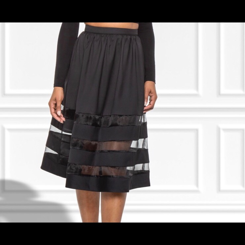 Sheer Tiered Skirt